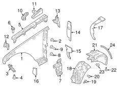 ИЗОЛЯЦИЯ КРЫЛА LR042982 LAND ROVER