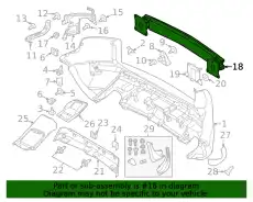 Усилитель бампера LAND ROVER LR084154