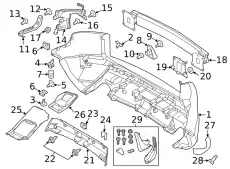 Усилитель бампера LAND ROVER LR084154