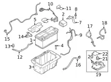 ПОДДОН АККУМУЛЯТОРА LR098037 LAND ROVER