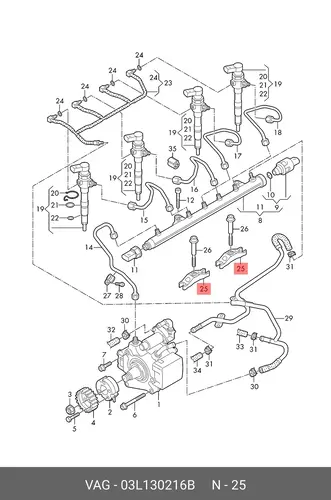 Крепежная панель 03L130216B VAG