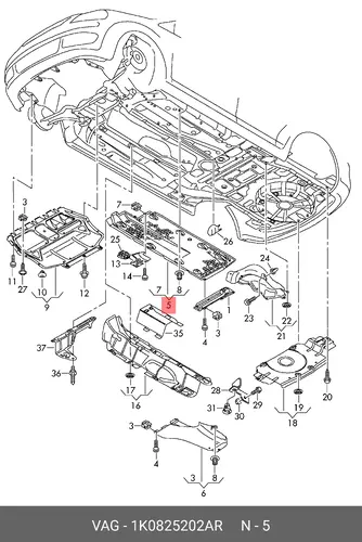1K0825202AR UNDERBODY VAG