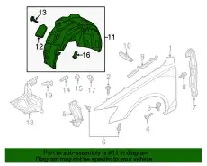 Подкрылок VAG 4G0821134A