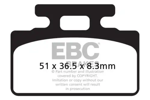 Тормозные колодки дисковые EBC FA151