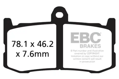 Тормозные колодки дисковые EBC FA491HH