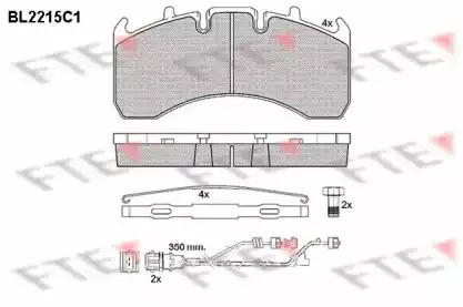 Тормозные колодки дисковые FTE BL2215C1