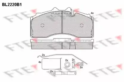 Тормозные колодки дисковые FTE BL2220B1