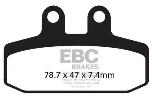 Тормозные колодки дисковые EBC SFA256HH