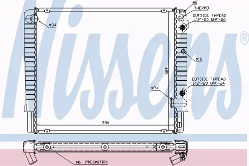 Радиатор кондиционера (конденсатор) NISSENS 65509A