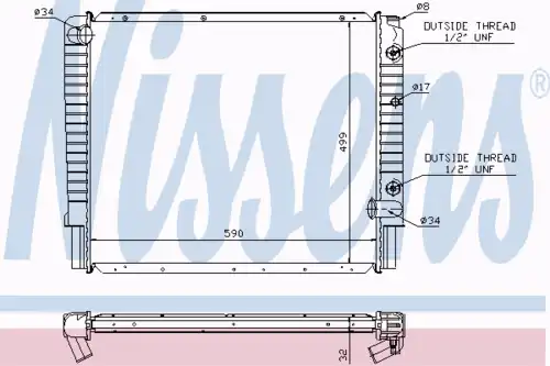 Радиатор кондиционера (конденсатор) NISSENS 65523A