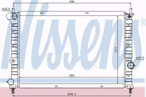 Радиатор кондиционера (конденсатор) NISSENS 68803