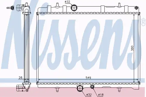 Радиатор кондиционера (конденсатор) NISSENS 63689A