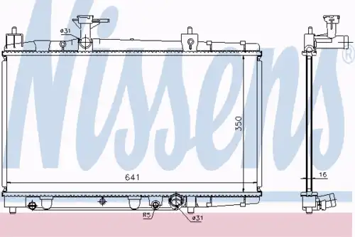Радиатор кондиционера (конденсатор) NISSENS 64645A