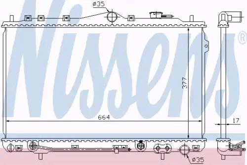 Радиатор кондиционера (конденсатор) NISSENS 67012