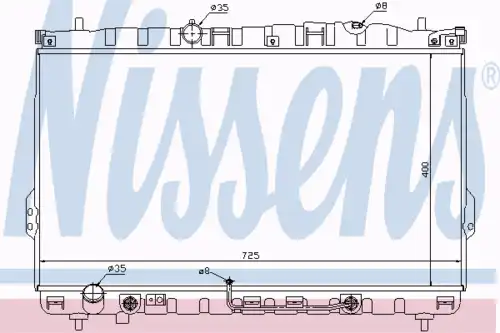 Радиатор кондиционера (конденсатор) NISSENS 67033