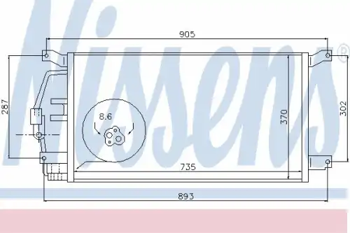 Радиатор кондиционера (конденсатор) NISSENS 94797