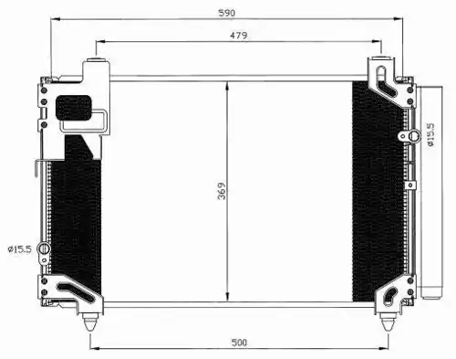Радиатор кондиционера (конденсатор) NRF 35596