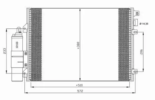 Радиатор кондиционера (конденсатор) NRF 35771