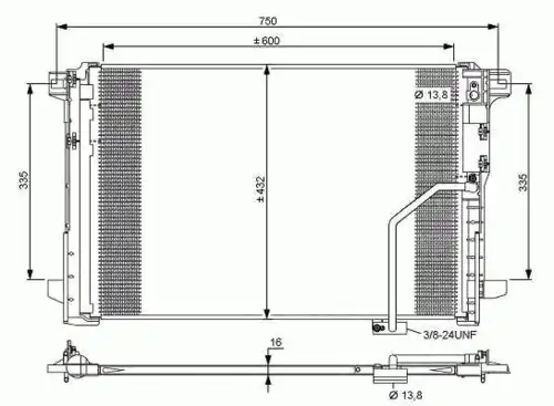 Радиатор кондиционера (конденсатор) NRF 35793
