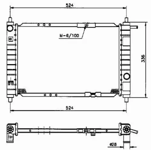 Радиатор кондиционера (конденсатор) NRF 53250