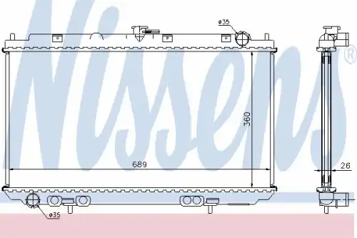Радиатор кондиционера (конденсатор) NISSENS 67349A