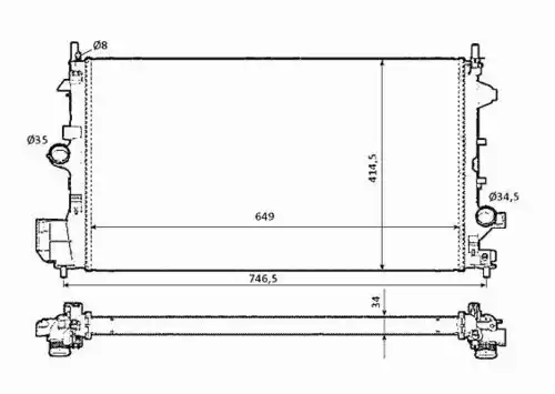 Радиатор кондиционера (конденсатор) NRF 58204