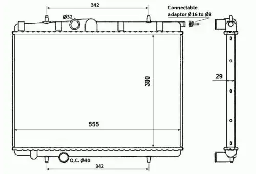 Радиатор кондиционера (конденсатор) NRF 58301