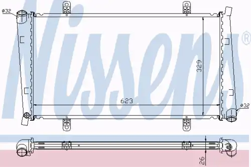 Радиатор кондиционера (конденсатор) NISSENS 65560A