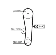 рем.к-кт ГРМ!\ Renault Laguna/Clio/Duster/Scenic 1.4/1.6i 97> K035671XS GATES
