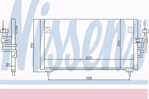 Радиатор кондиционера (конденсатор) NISSENS 94702
