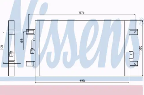 Радиатор кондиционера (конденсатор) NISSENS 94561