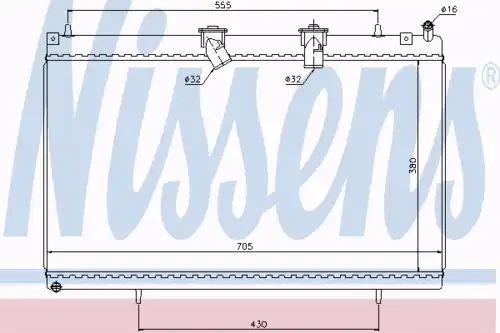 Радиатор кондиционера (конденсатор) NISSENS 636003