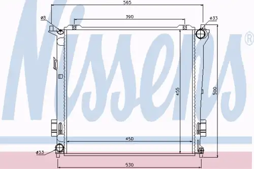 Радиатор кондиционера (конденсатор) NISSENS 67077