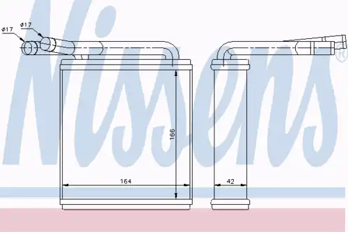 Радиатор печки NISSENS 77608