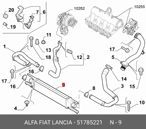 Интеркулер FIAT 51785221