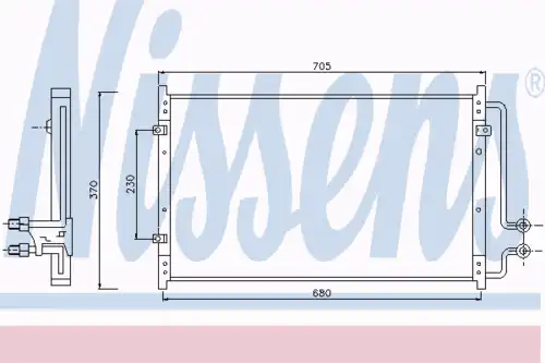 Радиатор кондиционера (конденсатор) NISSENS 94939