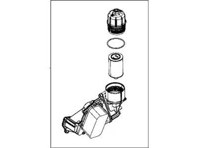 OIL COOLER AND FILTER ASSY 68148342AA CHRYSLER