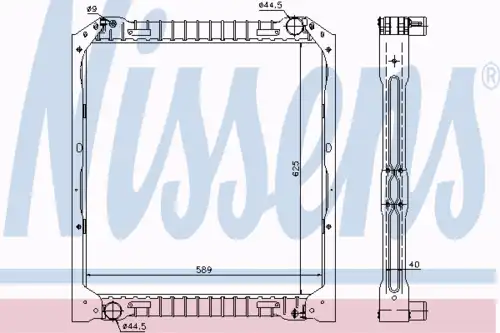 Радиатор кондиционера (конденсатор) NISSENS 62349A