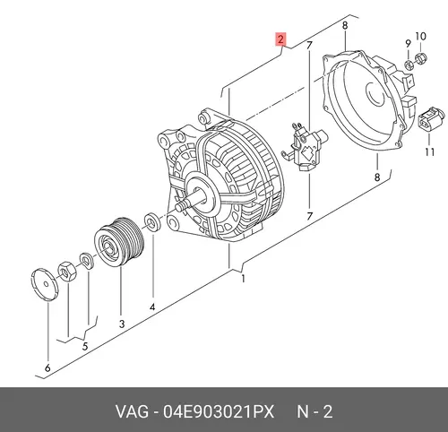Генератор VAG 04E903021PX