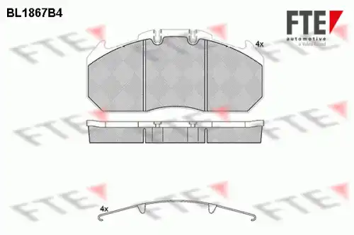Тормозные колодки дисковые FTE BL1867B4