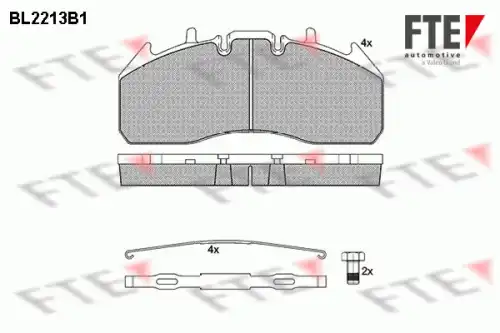 Тормозные колодки дисковые FTE BL2213B1