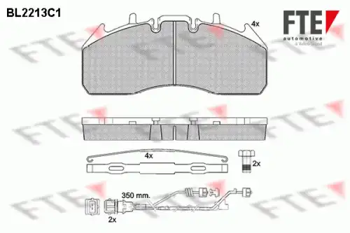 Тормозные колодки дисковые FTE BL2213C1