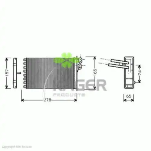 Радиатор печки KAGER 32-0004