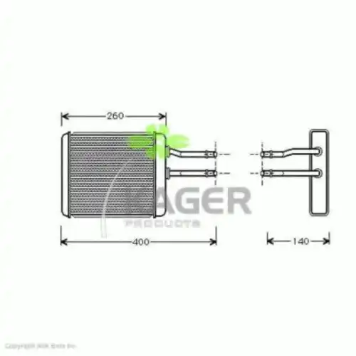 Радиатор печки KAGER 32-0005