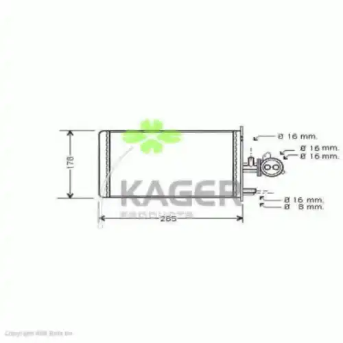 Радиатор печки KAGER 32-0099