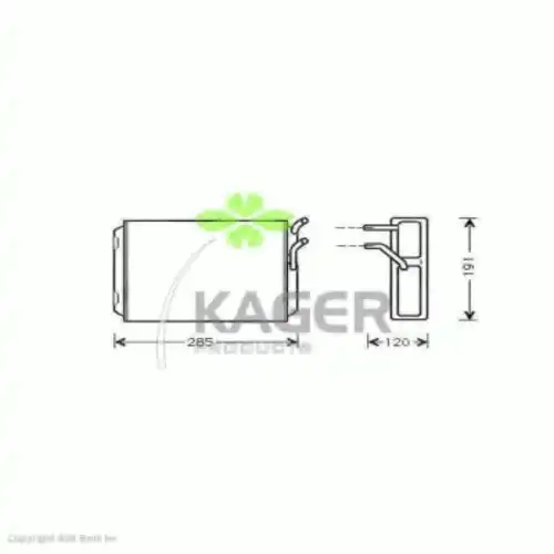 Радиатор печки KAGER 32-0130