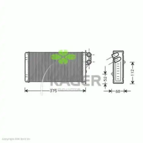 Радиатор печки KAGER 32-0333