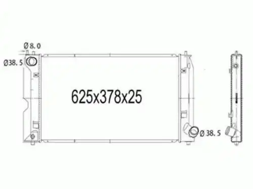 Радиатор системы охлаждения двигателя TYC 736-1014
