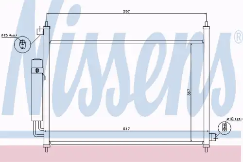 Радиатор кондиционера (конденсатор) NISSENS 940064