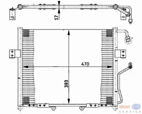 Радиатор кондиционера (конденсатор) HELLA 8FC 351 302-081